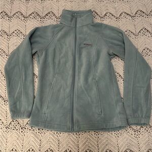 Columbia Women's Small Fleece Jacket Blue Green Great Condition Comfort Soft